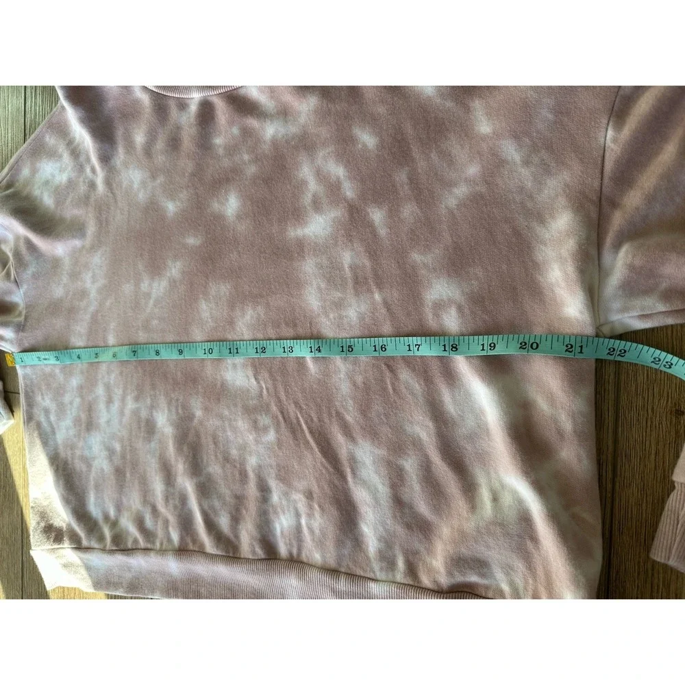 Beyond Yoga Pink Tie Dye Cozy Fleece Sweatshirt Crewneck Size L - Picture 5 of 6